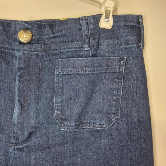 Maeve The Colette Crop High-Rise Wide-Leg Jeans Size 33 - Picture 5 of 11
